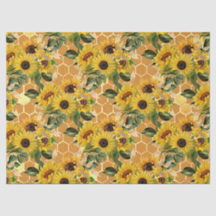 Papel De Seda Diseño de la serie Girasol y Abeja Dos