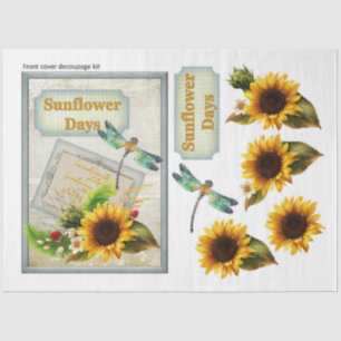 Papel De Seda Diseño de la serie Girasol y Libélula 9