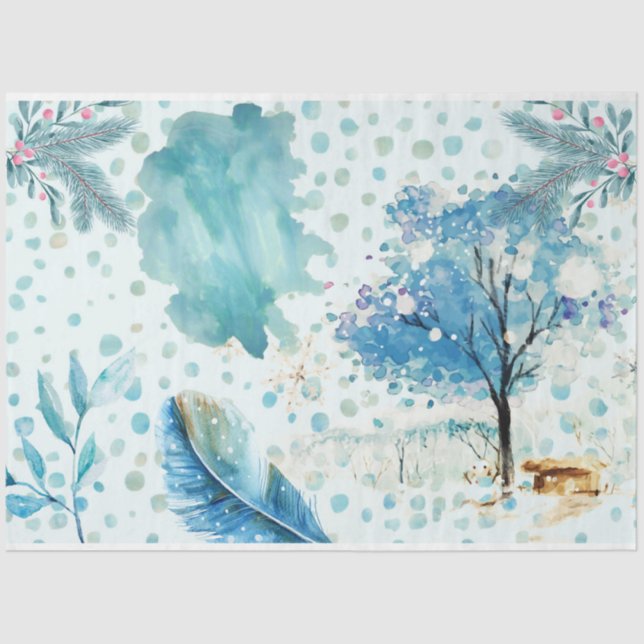 Papel De Seda Diseño de la serie Gnome de la nieve 4 (Anverso)