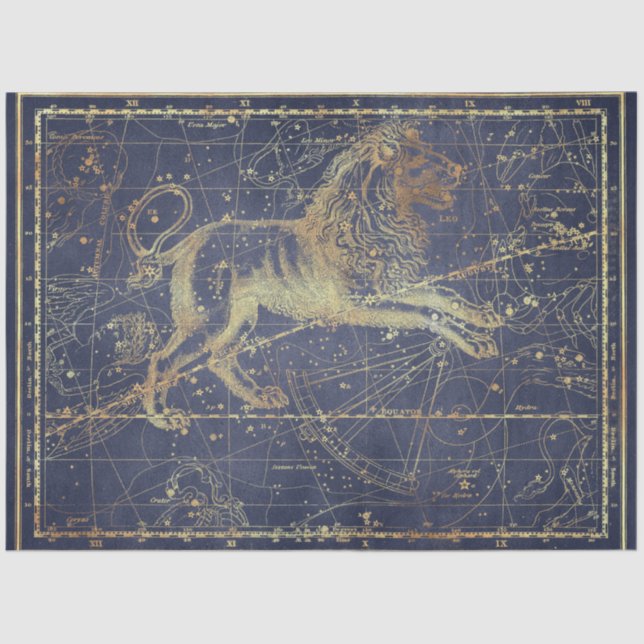 Papel De Seda Diseño de la serie Gold Star Map 18 (Anverso)