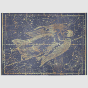 Papel De Seda Diseño de la serie Gold Star Map 4