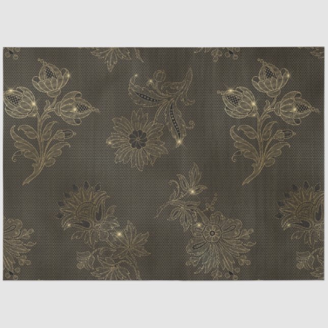 Papel De Seda Diseño de la serie Gold SteamPunk 25 (Anverso)