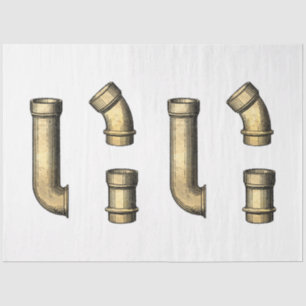 Papel De Seda Diseño de la serie Gold SteamPunk 45