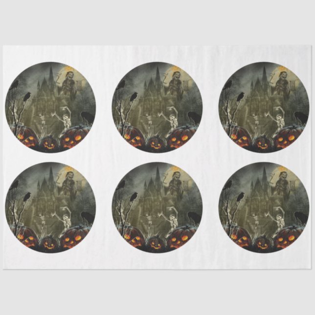 Papel De Seda Diseño de la serie Gótica de Halloween 3 (Anverso)