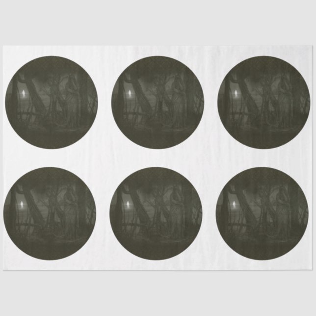 Papel De Seda Diseño de la serie Gótica de Halloween 4 (Anverso)