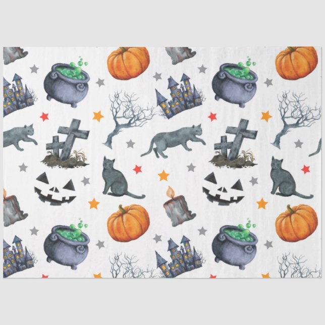 Papel De Seda Diseño de la serie Halloween 1 (Anverso)
