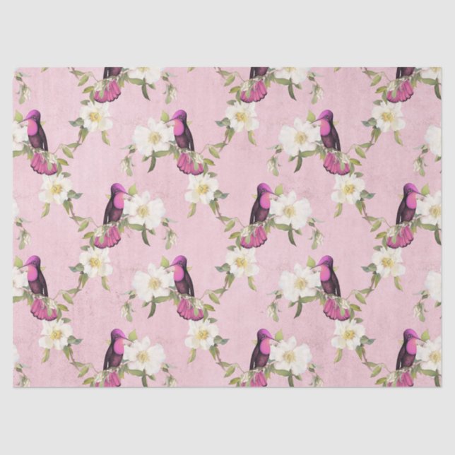 Papel De Seda Diseño de la serie Humming Birds Diecisiete (Anverso)