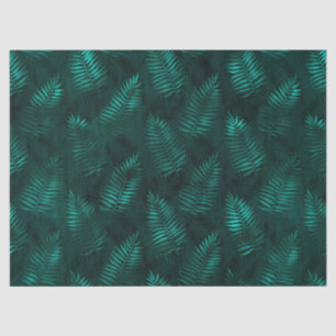 Papel De Seda Diseño de la serie Leopard verde azulada y Gold 12