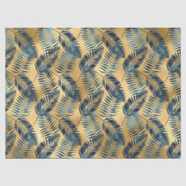 Papel De Seda Diseño de la serie Leopardo Azul y Dorado 11