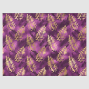 Papel De Seda Diseño de la serie Leopardo dorado y púrpura 9