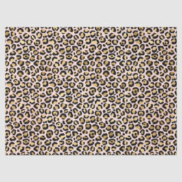 Papel De Seda Diseño de la serie Leopardo Rosa y Dorado 12