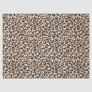 Papel De Seda Diseño de la serie Leopardo Rosa y Dorado 12