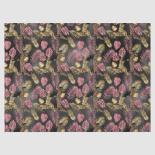 Papel De Seda Diseño de la serie Leopardo rosa y dorado 6