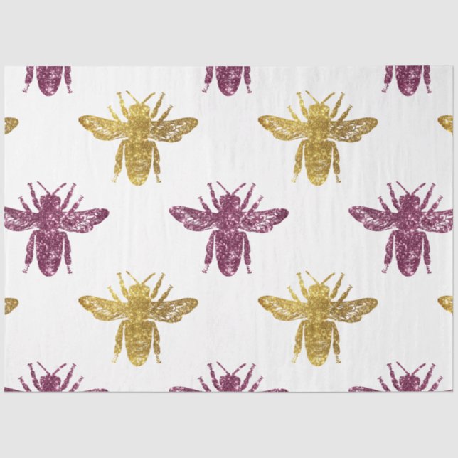 Papel De Seda Diseño de la Serie Lovely Bee 35 (Anverso)