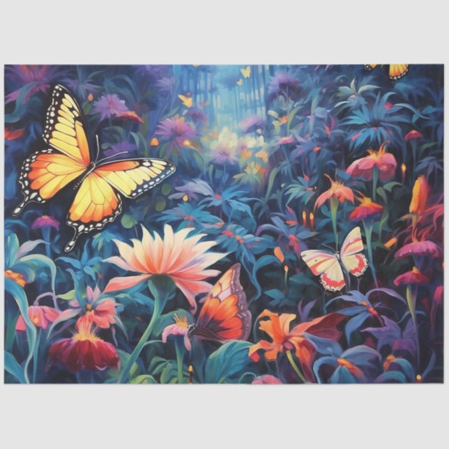 Papel De Seda Diseño de la serie Moonlight Butterfly 9 (Anverso)