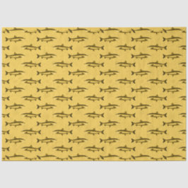 Papel De Seda Diseño de la serie náutica azul y dorada 16