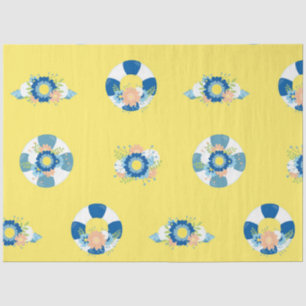 Papel De Seda Diseño de la serie náutica floral 2