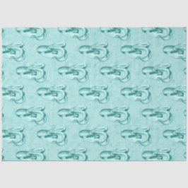 Papel De Seda Diseño de la serie náutica Lt Blue y Gold 14