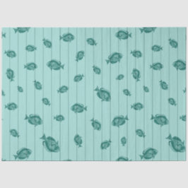 Papel De Seda Diseño de la serie náutica Lt Blue y Gold 7