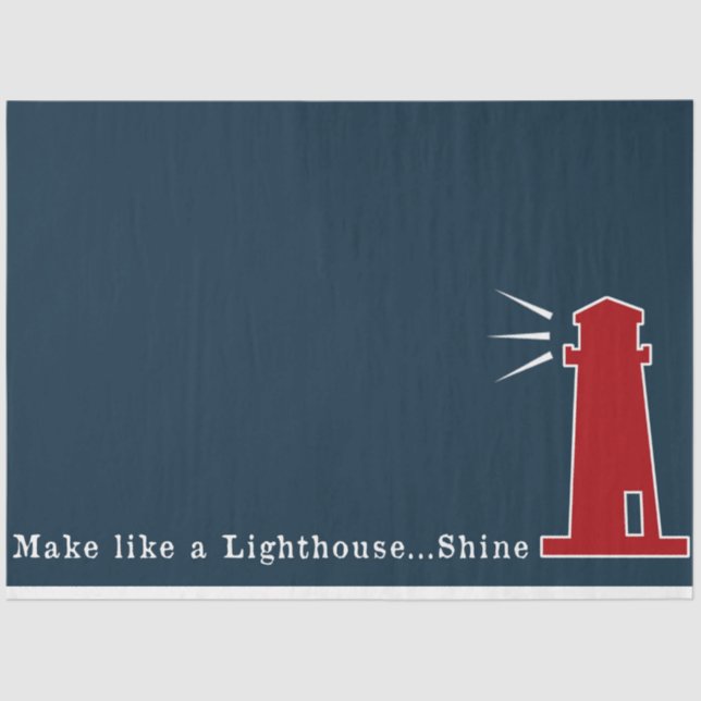 Papel De Seda Diseño de la serie náutica roja y naval 4 (Anverso)