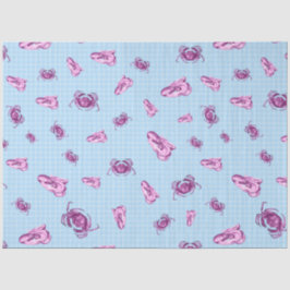 Papel De Seda Diseño de la serie náutica rosa y azul 15