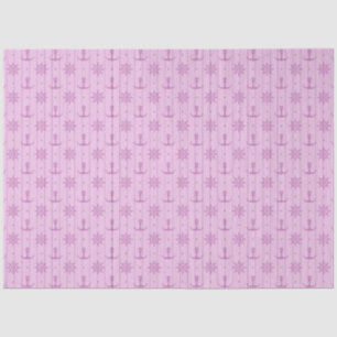 Papel De Seda Diseño de la serie náutica rosa y azul 4