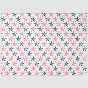 Papel De Seda Diseño de la serie náutica rosa y marina 2
