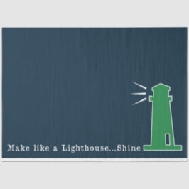 Papel De Seda Diseño de la serie náutica verde y naval 9