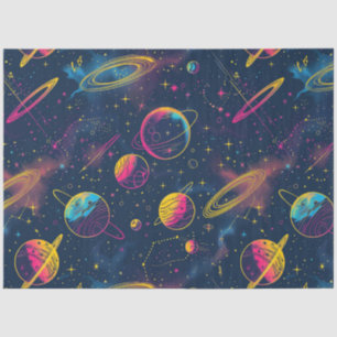 Papel De Seda Diseño de la serie Neon Cosmos 10