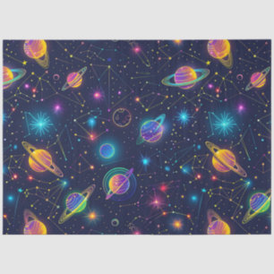 Papel De Seda Diseño de la serie Neon Cosmos 5