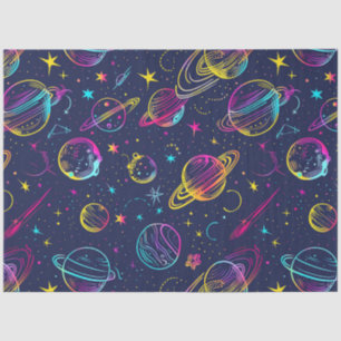 Papel De Seda Diseño de la serie Neon Cosmos 6