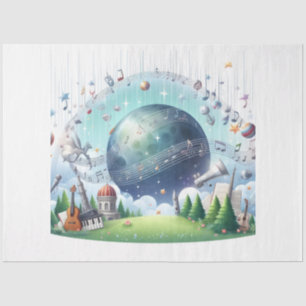 Papel De Seda Diseño de la serie Notas Musicales 3