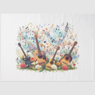 Papel De Seda Diseño de la serie Notas Musicales 9