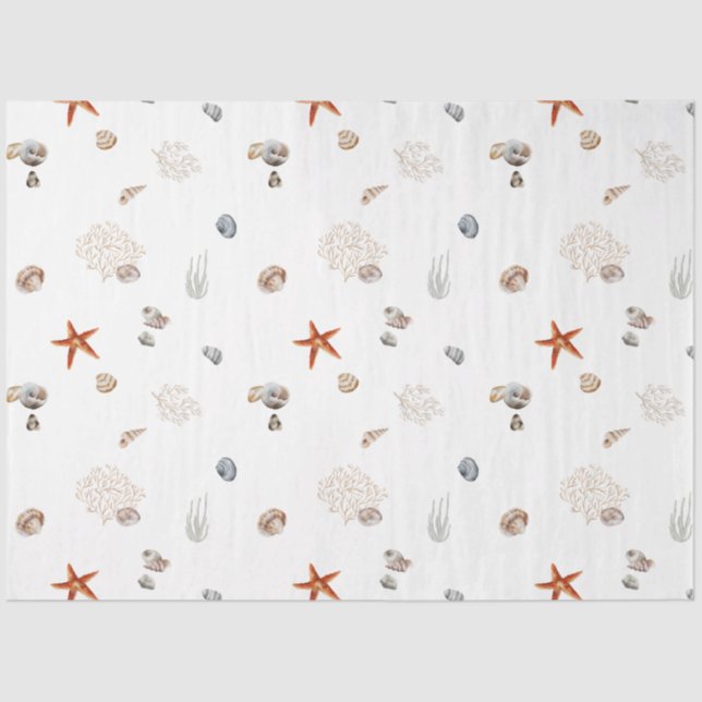 Papel De Seda Diseño de la serie Ocean Breeze 1 (Anverso)