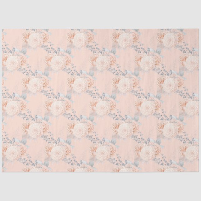 Papel De Seda Diseño de la serie Peach y Silver 13 (Anverso)