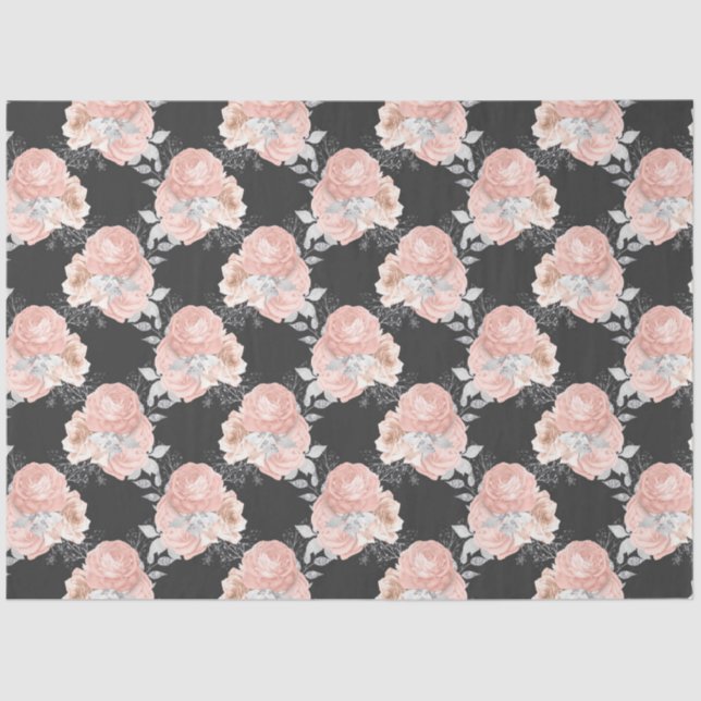 Papel De Seda Diseño de la serie Peach y Silver 5 (Anverso)