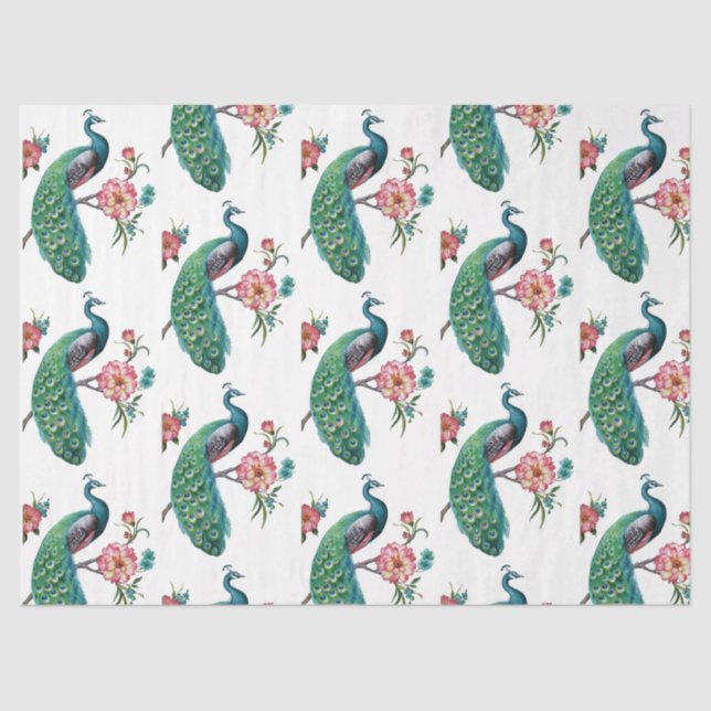 Papel De Seda Diseño de la serie Peacock 4 (Anverso)