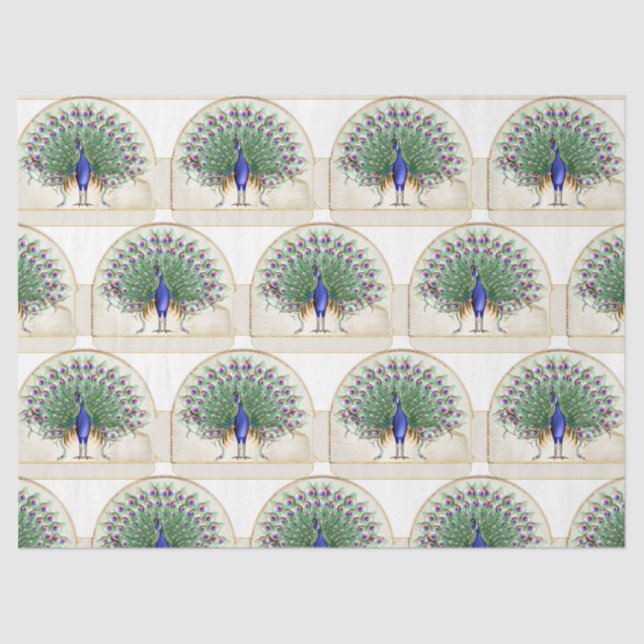 Papel De Seda Diseño de la serie Peacock 8 (Anverso)