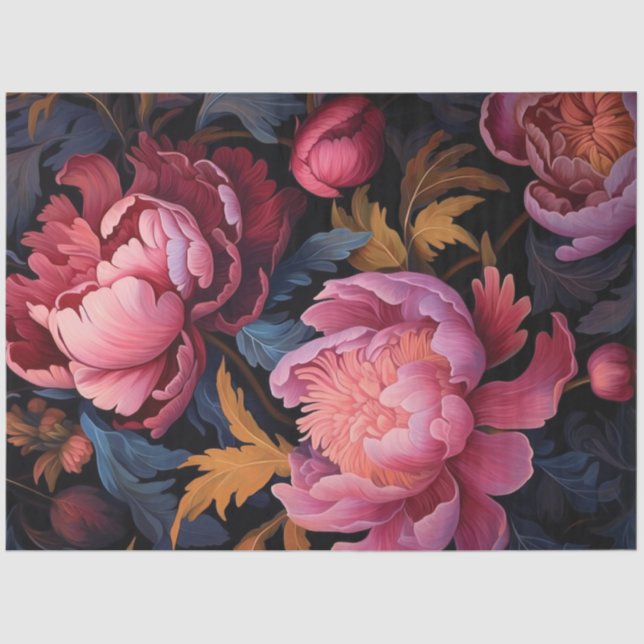 Papel De Seda Diseño de la serie Peonies 12 (Anverso)