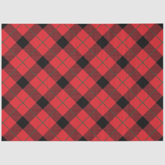 Papel De Seda Diseño de la serie Plaid 1 para navidades (Anverso)