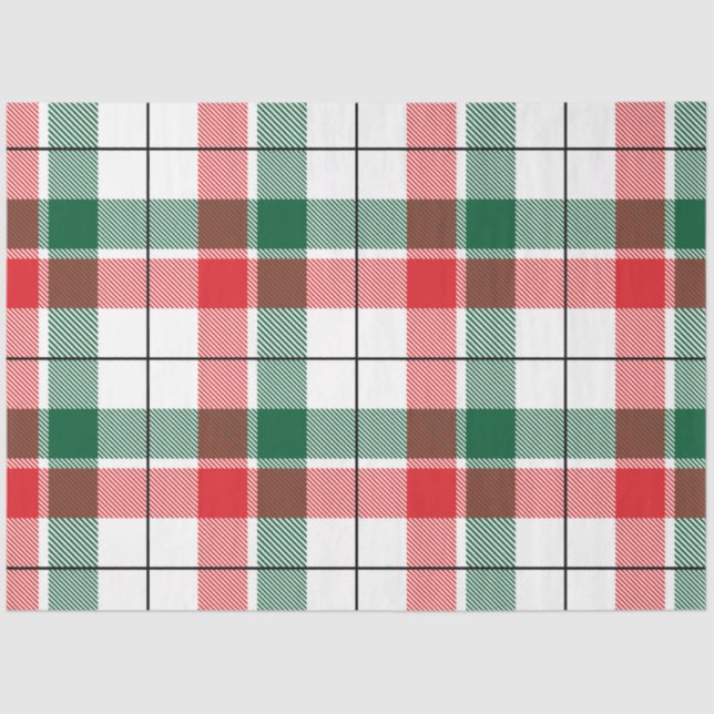 Papel De Seda Diseño de la serie Plaid 7 para navidades (Anverso)
