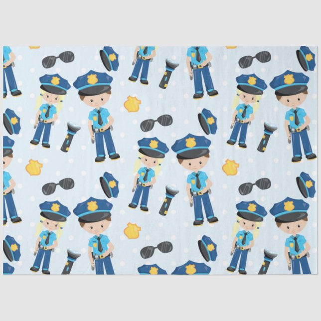 Papel De Seda Diseño de la serie Policía 4 (Anverso)