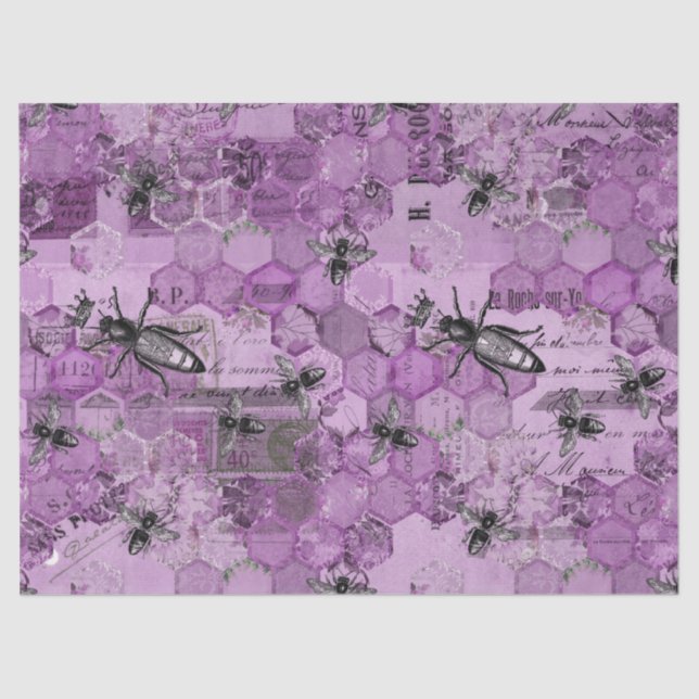 Papel De Seda Diseño de la serie Purple Bee 11 (Anverso)