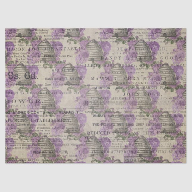 Papel De Seda Diseño de la serie Purple Bee 16 (Anverso)