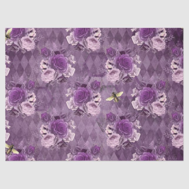 Papel De Seda Diseño de la serie Purple Bee 17 (Anverso)