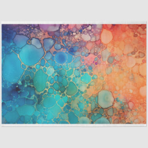 Papel De Seda Diseño de la serie Rainbow Alcohol Ink 8