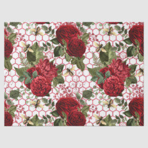 Papel De Seda Diseño de la serie Red Rose Bee 47