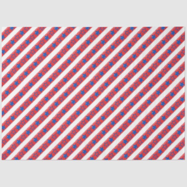 Papel De Seda Diseño de la serie roja y azul de Estados Unidos 2 (Anverso)