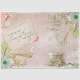 Papel De Seda Diseño de la serie Rosa romántica 15