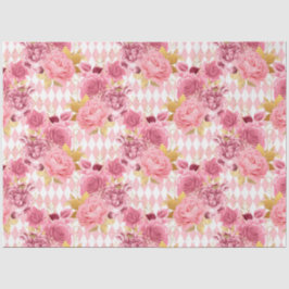 Papel De Seda Diseño de la serie rosa y dorada 17